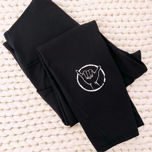 RARE Lululemon Hawaii Align Leggings Pockets Aloha Shaka Hang Loose Maui